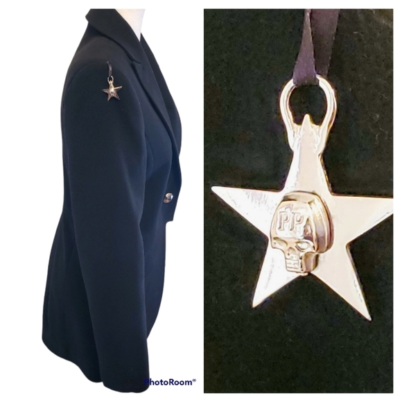 Philipp Plein Black Skull linning Fitted Single Button Coat Small - Picture 5 of 13